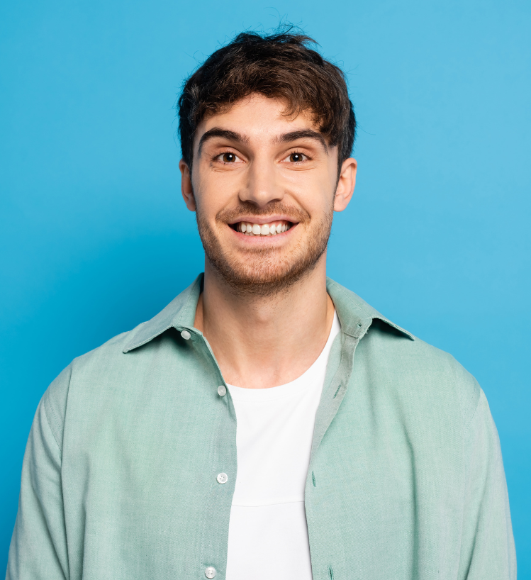 Cheerful young man smiling